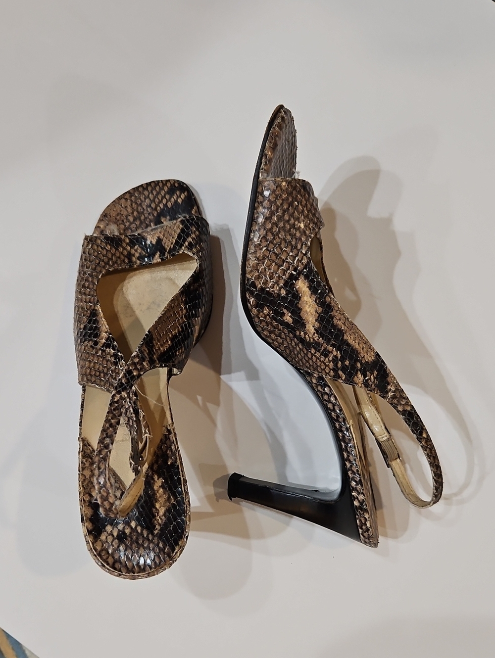 Reptile Slingback Heels